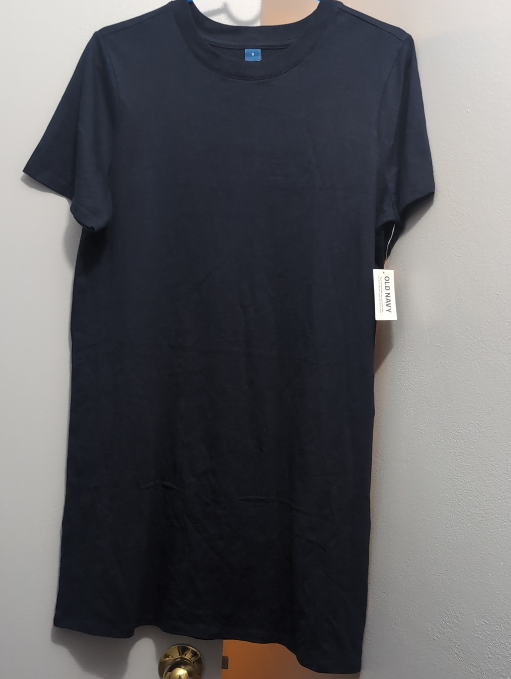 Old Navy Women's Short-Sleeve Crew Neck T-Shirt Dress - Navy Blue